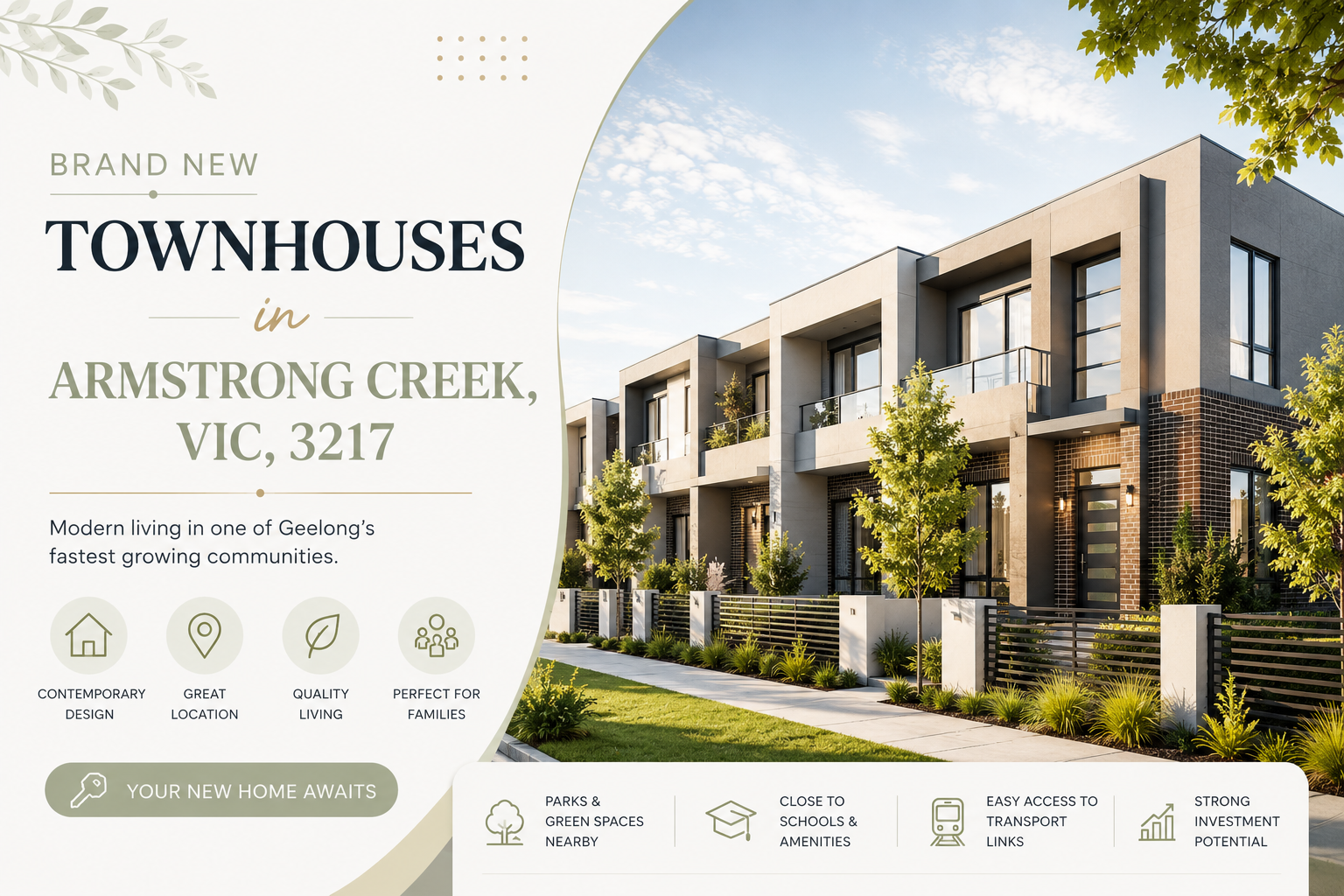 Brand New Townhouses in Armstrong Creek