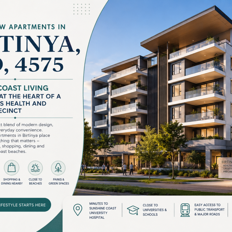 Brand New Apartments in Birtinya, QLD, 4575: Sunshine Coast Living Reimagined at the Heart of a World-Class Health and Lifestyle Precinct